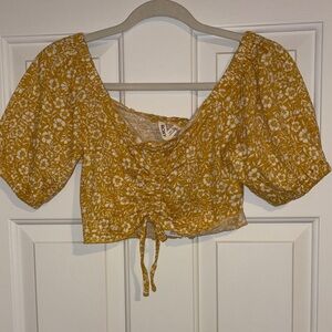 Roxy Yellow Floral Blouse